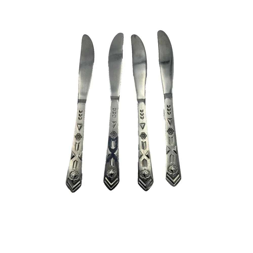 Vintage Southwestern Star Stainless Steel Flatware Knives Set of‎ 4 8.25